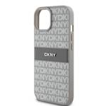 DKNY DKHCP15MPRTHSLE iPhone 15 Plus / 14 Plus 6.7" beżowy/beige hardcase Leather Mono Stripe & Metal Logo