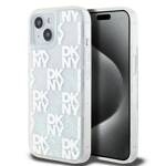 DKNY DKHCP15SLCPEPT iPhone 15 / 14 / 13 6.1" biały/white hardcase Liquid Glitter Multilogo