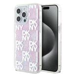 DKNY DKHCP15XLCPEPP iPhone 15 Pro Max 6.7" różowy/pink hardcase Liquid Glitter Multilogo