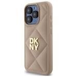 DKNY DKHCP15XPQDSLE iPhone 15 Pro Max     6.7" beżowy/beige Quilted Stack Logo