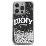 DKNY DKHCP16LLBNAEK iPhone 16 Pro 6.3"    czarny/black hardcase Liquid Glitter Arch Logo