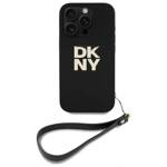 DKNY DKHCP16LPBSWSK iPhone 16 Pro 6.3"    czarny/black hardcase Wrist Strap Stock Logo