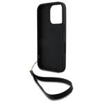 DKNY DKHCP16LPBSWSK iPhone 16 Pro 6.3"    czarny/black hardcase Wrist Strap Stock Logo