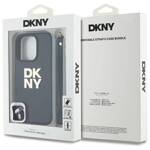 DKNY DKHCP16LPBSWSK iPhone 16 Pro 6.3"    czarny/black hardcase Wrist Strap Stock Logo