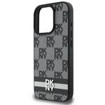 DKNY DKHCP16LPCPTSSK iPhone 16 Pro 6.3"  czarny/black hardcase Checkered Pattern & Printed Stripes