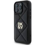 DKNY DKHCP16LPQDSLK iPhone 16 Pro 6.3" czarny/black Quilted Stack Logo