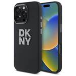 DKNY DKHCP16LSMCBSK iPhone 16 Pro 6.3"    czarny/black hardcase Liquid Silicone Metal Logo