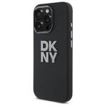 DKNY DKHCP16LSMCBSK iPhone 16 Pro 6.3"    czarny/black hardcase Liquid Silicone Metal Logo