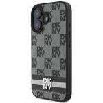 DKNY DKHCP16SPCPTSSK iPhone 16 6.1" 6.1" czarny/black hardcase Checkered Pattern & Printed Stripes