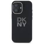 DKNY DKHCP16SSMCBSK iPhone 16 6.1"        czarny/black hardcase Liquid Silicone Metal Logo