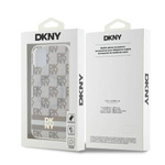 DKNY DKHMN61HCPTSE iPhone 11 / Xr 6.1" beżowy/beige hardcase IML Checkered Mono Pattern & Printed Stripes MagSafe