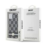 DKNY DKHMN61HCPTSK iPhone 11 / Xr 6.1" czarny/black hardcase IML Checkered Mono Pattern & Printed Stripes MagSafe