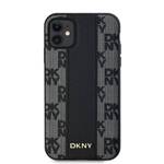 DKNY DKHMN61PCPVSLK iPhone 11 / Xr 6.1" czarny/black hardcase Leather Checkered Mono Pattern MagSafe