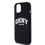 DKNY DKHMP12MSNYACH iPhone 12/12 Pro 6.1" czarny/black hardcase Liquid Silicone White Printed Logo MagSafe