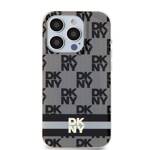 DKNY DKHMP13XHCPTSK iPhone 13 Pro Max 6.7" czarny/black hardcase IML Checkered Mono Pattern & Printed Stripes MagSafe