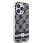 DKNY DKHMP13XHCPTSK iPhone 13 Pro Max 6.7" czarny/black hardcase IML Checkered Mono Pattern & Printed Stripes MagSafe