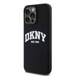 DKNY DKHMP13XSNYACH iPhone 13 Pro Max 6.7" czarny/black hardcase Liquid Silicone White Printed Logo MagSafe