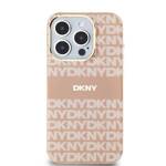 DKNY DKHMP14LHRHSEP iPhone 14 Pro 6.1" różowy/pink hardcase IML Mono & Stripe MagSafe