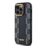 DKNY DKHMP14LPCPVSLK iPhone 14 Pro 6.1" czarny/black hardcase Leather Checkered Mono Pattern MagSafe