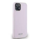 DKNY DKHMP14SSMCHLP iPhone 14 / 15 / 13 6.1" różowy/pink hardcase Liquid Silicone Small Metal Logo MagSafe