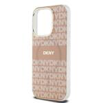 DKNY DKHMP15LHRHSEP iPhone 15 Pro 6.1" różowy/pink hardcase IML Mono & Stripe MagSafe