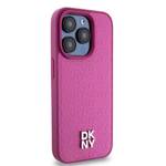 DKNY DKHMP15LPSHRPSP iPhone 15 Pro 6.1" różowy/pink hardcase Leather Monogram Pattern Metal Logo MagSafe