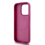 DKNY DKHMP15LPSHRPSP iPhone 15 Pro 6.1" różowy/pink hardcase Leather Monogram Pattern Metal Logo MagSafe