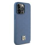 DKNY DKHMP15XPSHRPSB iPhone 15 Pro Max 6.7" niebieski/blue hardcase Leather Monogram Pattern Metal Logo MagSafe