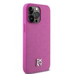 DKNY DKHMP15XPSHRPSP iPhone 15 Pro Max 6.7" różowy/pink hardcase Leather Monogram Pattern Metal Logo MagSafe