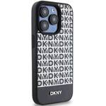 DKNY DKHMP15XPSOSPK iPhone 15 Pro Max 6.7" czarny/black hardcase Leather Printed Pattern Metal Logo MagSafe