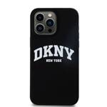 DKNY DKHMP15XSNYACH iPhone 15 Pro Max 6.7" czarny/black hardcase Liquid Silicone White Printed Logo MagSafe