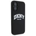 DKNY DKHMP16SSNYACH iPhone 16 6.1"        czarny/black hardcase Silicone White Printed Logo MagSafe