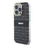 DKNY DKHMP16XHRHSEK iPhone 16 Pro Max 6.9" czarny/black hardcase Repeat Texture Pattern With Stripe