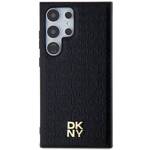 DKNY DKHMS24LPSHRPSK S24 Ultra S928 czarny/black hardcase Leather Pattern Metal Logo MagSafe