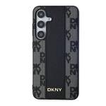 DKNY DKHMS24MPCPVSLK S24+ S926 czarny/black hardcase Leather Checkered Mono Pattern MagSafe