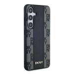 DKNY DKHMS24MPCPVSLK S24+ S926 czarny/black hardcase Leather Checkered Mono Pattern MagSafe