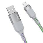 DUDAO LED ILLUMINATED CABLE USB - MICRO USB 5 A 1 M GRAY (L9XM)