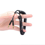 DUDAO LONG STRETCHABLE CABLE AUX MINI JACK 3.5MM SPRING ~ 150CM BLACK (L12 BLACK)