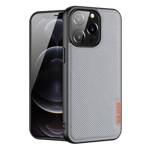 DUX DUCIS FINO CASE COVERED WITH NYLON MATERIAL FOR IPHONE 13 PRO GRAY