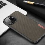 DUX DUCIS FINO CASE COVERED WITH NYLON MATERIAL FOR IPHONE 13 PRO GRAY