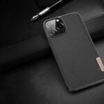 DUX DUCIS FINO CASE COVERED WITH NYLON MATERIAL FOR IPHONE 13 PRO GRAY