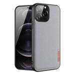 DUX DUCIS FINO CASE COVERED WITH NYLON MATERIAL FOR IPHONE 13 PRO MAX GRAY