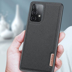 DUX DUCIS FINO CASE COVERED WITH NYLON MATERIAL FOR SAMSUNG GALAXY A72 4G BLACK