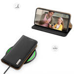 DUX DUCIS HIVO CASE FOR SAMSUNG GALAXY S23 FLIP COVER WALLET STAND RFID BLOCKING BLACK