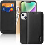 DUX DUCIS HIVO IPHONE 15 PLUS RFID BLOCKING WALLET CASE - BLACK