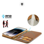 DUX DUCIS HIVO IPHONE 15 PRO MAX DUX DUCIS HIVO WALLET CASE WITH RFID BLOCKING - BROWN