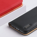 DUX DUCIS HIVO LEATHER FLIP COVER GENUINE LEATHER WALLET FOR CARDS AND DOCUMENTS IPHONE 14 PRO MAX BROWN