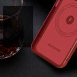 DUX DUCIS NAPLES CASE FOR IPHONE 13 PRO LEATHER COVER (MAGSAFE COMPATIBLE) RED