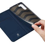 DUX DUCIS SKIN PRO CASE FOR SAMSUNG GALAXY S23+ FLIP COVER CARD WALLET STAND BLUE