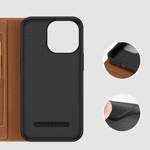 DUX DUCIS SKIN X2 CASE FOR IPHONE 14 PRO CASE WITH MAGNETIC FLAP BROWN